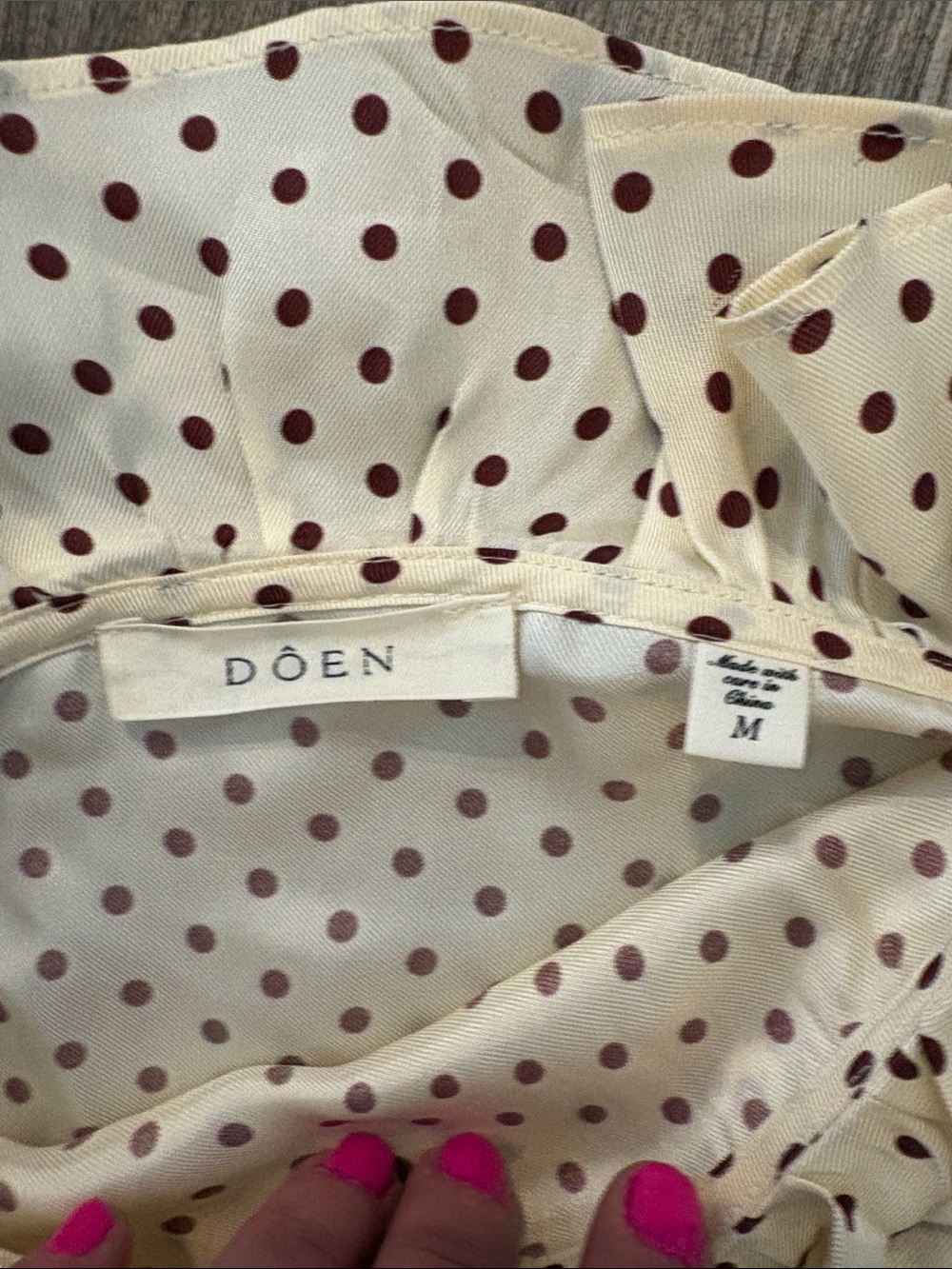 NWOT Doen IN CRÈME PORTIA DOT EMERENCE MAXI DRESS Size M - Picture 9 of 13